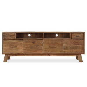 Unidad de entretenimiento de madera maciza Rayyan, gabinete de buffet simple minimalista de gran capacidad para sala de estar, granja y hotel-2312605 - Product Image 1