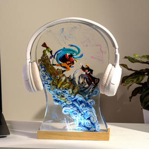 Lampe en résine personnalisée, lampe en résine Anime, veilleuse LED, cadeau fait main, lampe diorama art déco, cadeau personnalisé, lampe époxy Anime - Product Image 1