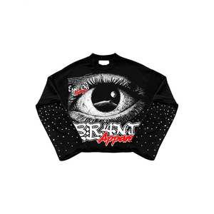 Nouveau design, sweat-shirt personnalisé en coton French Terry épais, imprimé, épaules tombantes, surpiqûres contrastées, streetwear pour hommes - Product Image 5