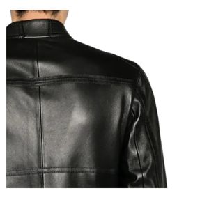 Veste d'hiver en peau de mouton véritable originale pour homme, col montant, logo frontal, dernier design, OEM, haute qualité, personnalisable, élégante, imperméable - Product Image 6