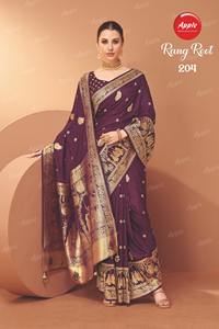 ผ้าทอผ้าไหม sartin แท้ประณีตคุณภาพสูงผ้าไหมมันวาวเนื้อนุ่มสำหรับเสื้อส่าหรีดีไซน์เนอร์ชุดส่าหรีพิเศษและสวยงาม - Product Image 6