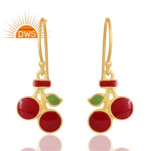 ต่างหูลงยาชุบทอง18K ดีไซน์ใหม่ที่กำลังมาแรงเครื่องประดับชั้นดีสำหรับผู้หญิงเป็นของขวัญสำหรับผู้หญิง - Product Image 1