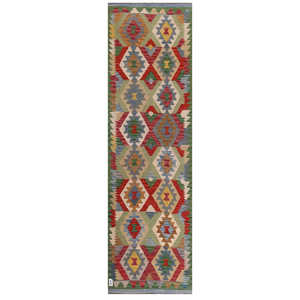 Tapis de couloir Maimana Afghanistan Kilim 285 x 84 cm - Product Image 1