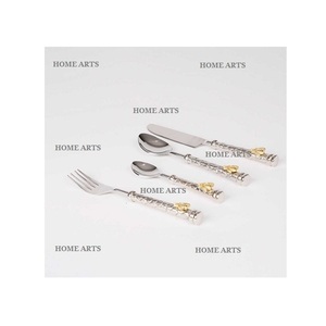 Forme et taille personnalisées ensemble de couverts nouveau design couleur or serveur de gâteau et couteau ensemble de couverts à bas prix - Product Image 6