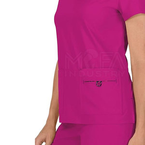 High Quality Women Nurse <b>Scrub</b> Suit Breathable Knitted 100% Cotton <b>Scrub</b> <b>Sets</b> - Product Image 5