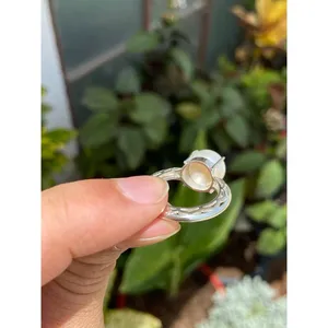 Freshwater Pearl <b>Ring</b> 925 Sterling Silver Handmade Pearl Jewelry <b>Ring</b> for Women Wholesale Supplier - Product Image 5