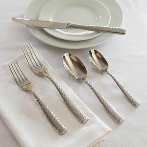 Ensemble de couverts en acier inoxydable poli, manche design, ensemble de couverts haut de gamme pour cuisine moderne - Product Image 3