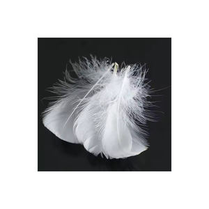 Plumas de pato blancas lavadas suaves a granel de alta calidad sin olor teñido 5-2CM para manualidades nueva gran oferta - Product Image 2