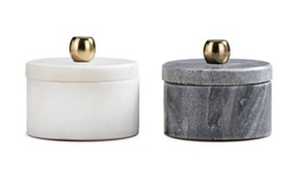 Caja de Almacenamiento Coleccionable de Mármol Ónix Negro con Acabado Lacado, Marco de Metal, Tamaños Personalizables - Joyero de Diseño Industrial - Product Image 5