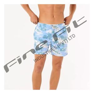 Short de plage décontracté à motif solide pour hommes, séchage rapide, short de surf léger en polyester, livraison rapide en gros - Product Image 5