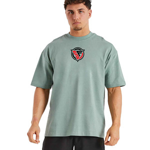 Camiseta de algodón orgánico de alta calidad para hombre, diseño de Jersey de manga corta de gran tamaño para ropa informal de verano - Product Image 3