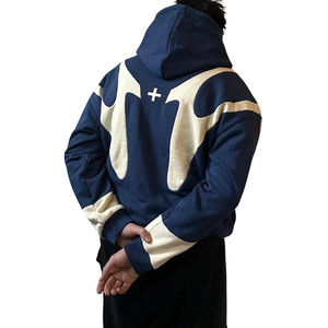 เสื้อฮู้ดแบบสวมหัวมีฮู้ดของผู้ชายทรงปกติน้ำหนักปกติ390 GSM โลโก้ออกแบบได้ตามต้องการ - Product Image 4