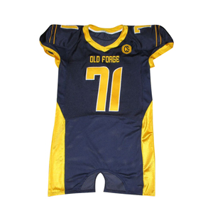 Camiseta de fútbol americano de poliéster transpirable aparejo sarga bordado técnica de sublimación corta líder de Pakistán - Product Image 1