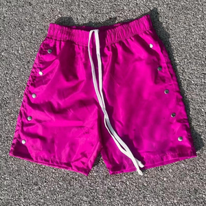 Wholesale Breathable Corduroy <b>Drawstring</b> Patches Knitted Custom Logo Polyester/Cotton Men's Shorts - Product Image 3