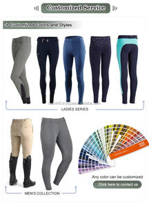 Pantalones de equitación para mujer con tela elástica en 4 direcciones y agarre en las rodillas, leggings de equitación en oferta - Product Image 6