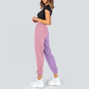 Pantalon de survêtement de gymnastique d'hiver en vrac en gros pour femmes Teneger Girl Jogger 2 tons Patches Anti-rides Streetwear Jogger Pant - Product Image 2