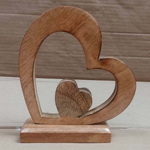 Verlag Couple Figurine Couple Métal Avec Mango Bois Coeur Cadre Décoration Fait Main Avec Tailles 28 cm - Product Image 5