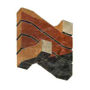 พรมขนสัตว์วิสโคสสีเบจและสีน้ำตาลทำมือ Archetype รุ่น Top-9506 รูปทรงสี่เหลี่ยมผืนผ้าขนาดใหญ่ สำหรับห้องโถงบ้าน ลายแบบนามธรรม เหมาะสำหรับปูพื้นห้อง - Product Image 1