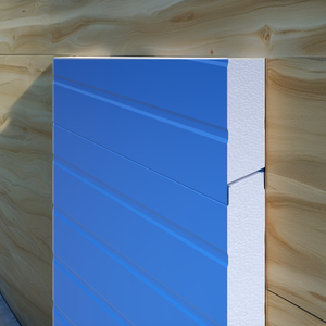 แผ่นฉนวน EPS น้ำหนักเบา 200 มม. ผลิตจากโลหะ เป็นมิตรกับสิ่งแวดล้อม สำหรับบ้านสำเร็จรูปสมัยใหม่ ห้องคลีนรูม บ้านโมดูลาร์ ห้องเย็น และโกดัง - Product Image 2