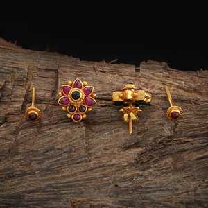 Boucles d'oreilles clous en platine avec zircon pour fiançailles, mariage, fête, cadeau - Product Image 3