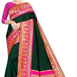 ÚLTIMO HERMOSO RICO PALLU & JACQUARD TRABAJO SAREE - Product Image 1