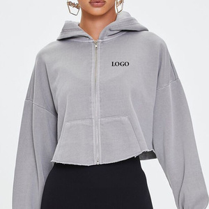 Sudadera con capucha elegante de algodón con logotipo personalizado OEM para mujer/Tasa de fábrica último diseño Sudadera con capucha deportiva de alta calidad para mujer 2025 - Product Image 1