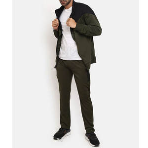 ชุดวอร์มของผู้ชายคอตตอนระบายอากาศได้ดีขนาดมาตรฐานเป็นมิตรกับสิ่งแวดล้อมผ้า100% เนื้อแข็งคอตั้งสำหรับฤดูหนาว - Product Image 3