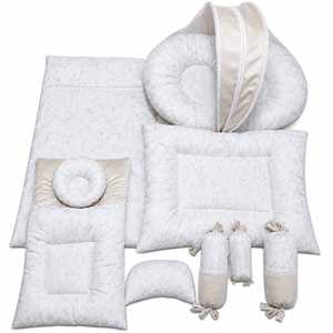 Baby <b>Bedding</b> Set <b>Quilted</b> Cushion Collection Removable Washable 100% Polyester Hollow Fiber Filled Nursery Sleep Support - Product Image 2
