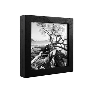 Modern <b>Black</b> Rectangle <b>Photo</b> <b>Frame</b> High Quality Wood and Metal Special Low Price for Stylish Picture Display - Product Image 3