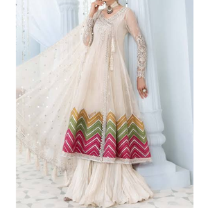 Shalwar kameez ชุดเดรสแบบถักลายพร้อมผ้าคลุมไหล่ขนสัตว์บริการ OEM โลโก้ตามสั่งสำหรับผู้ใหญ่พร้อมใส่ชุดลำลองจากปากีสถาน - Product Image 5