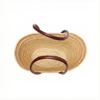 Sac fourre-tout d'été en feuilles de palmier tissées à la main pour femme, grandes et moyennes tailles, avec longue anse d'épaule, idéal pour la plage, les courses en extérieur ou comme cadeau (MA)