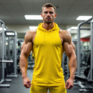 Bodybuilding Sweat à capuche sans manches Running Workout Singlet Tops Gilet Hommes Bodybuilding Sleeveless Hoodie Tops Singlet - Product Image 4
