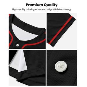 เสื้อเจอร์ซีย์เบสบอลอเมริกันคอวีคอเสื้อ280กรัมเสื้อกีฬาเบสบอลไซส์ใหญ่พิเศษพิมพ์ลายดิจิทัลตามสั่ง - Product Image 6