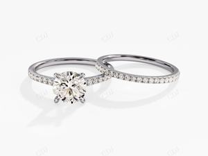 Moissanite EternityวงMoissaniteแหวนเจ้าสาวชุด14พันสีเหลืองทองแหวนแต่งงานMoissaniteเครื่องประดับประณีตออกแบบแหวนทอง - Product Image 5