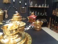 Samovar en cuivre nickelé