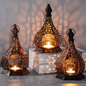 <b>Metal</b> <b>Lantern</b> for Stylish Home & Outdoor Christmas/Easter Decor Handmade Waterproof Eco-Friendly Lighting - Product Image 1