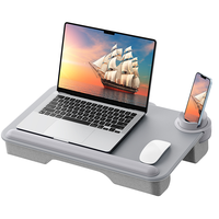 Tablette pour ordinateur portable ergonomique Xgear, en cuir, pliable, avec coussin moelleux et support pour tablette