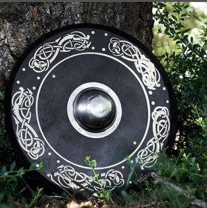 Juguete de diseño en relieve teñido Escudo vikingo Decoración de pared Escudo Artículos dotados para amantes de la guerra - Product Image 2