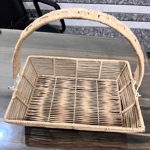 High Quality Bohemian Design Bamboo Rattan Serving Tray Set Stainless Steel Cheese <b>Board</b> for Dining Room and Living Room Decor - Product Image 2