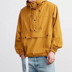 Pullover Jacket Windbreaker Custom <b>Yellow</b> Soft Shell Bale Nylon Windbreaker <b>Hoodies</b> - Product Image 6