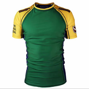 Rashguard MMA de Manga Corta con Diseño Personalizado 2026, Precio al por Mayor, Transpirable, Anti-UV, Ecológico, Compresión UPF50+ - Product Image 1