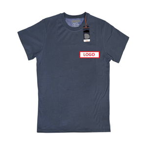 Logo personnalisé épaule homme T-shirt coton polyester 180gsm 200gsm confortable respirant col O plaine T-shirt en gros - Product Image 2