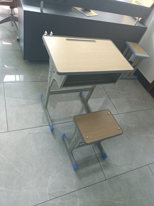 <span class=keywords><strong>Precio</strong></span> de Fábrica, Conjunto de Silla y Escritorio Escolar Individual Moderno, Cómodo y Duradero, Altura Ajustable, Marco Metálico, Tablero de Madera, para Oficina en Casa - Product Image 5