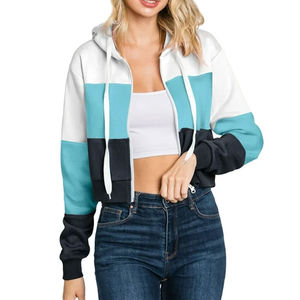 Nouveauté 2025 – Sweats à capuche pull-over pour femme, style streetwear, automne-hiver, manches longues, coupe courte, personnalisables OEM, 100 % coton, logo frontal - Product Image 4