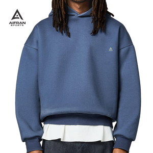 เสื้อฮู้ดดี้ AIFRAN พรีเมียม แบบไม่มีเชือก คอสูง ผ้าคอตตอนหนานุ่ม ทรงโอเวอร์ไซส์ ทรงบ็อกซี่ รับผลิตตามแบบ - Product Image 1