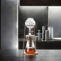 Ensemble de filtres à café ZeroHero en acier inoxydable avec pot à café en verre transparent pour la préparation manuelle du café et le café glacé