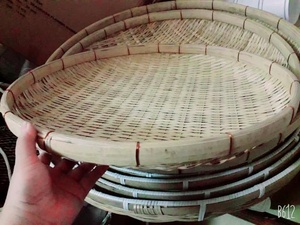 BEST SELLING Bamboo Winnowing Tray for Household and Market Work, Durable <b>Basket</b> Tray for Grain Sorting and Cleaning, Vietnam - Product Image 5