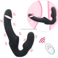Vibromasseurs lesbiens double face à 10 vibrations télécommandés