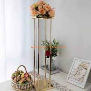 Ensemble de 3 accessoires de table en laiton cristal de haute qualité Meilleure vente centre de table de mariage et décorations de festival différentes tailles - Product Image 6