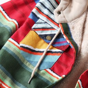 Cross-border Spring and Autumn Men Plaid <b>Shirt</b> Hooded Flannel Warm <b>Shirt</b> Men Fashionable Casual <b>Shirt</b> Jacket - Product Image 4